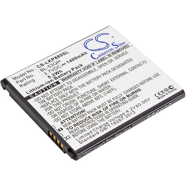 Bsc Preferred Metropcs 4G LGMS870 MS870 1400mAh Mobile Phone Replacement Battery CS-LKP880SL.2 - main